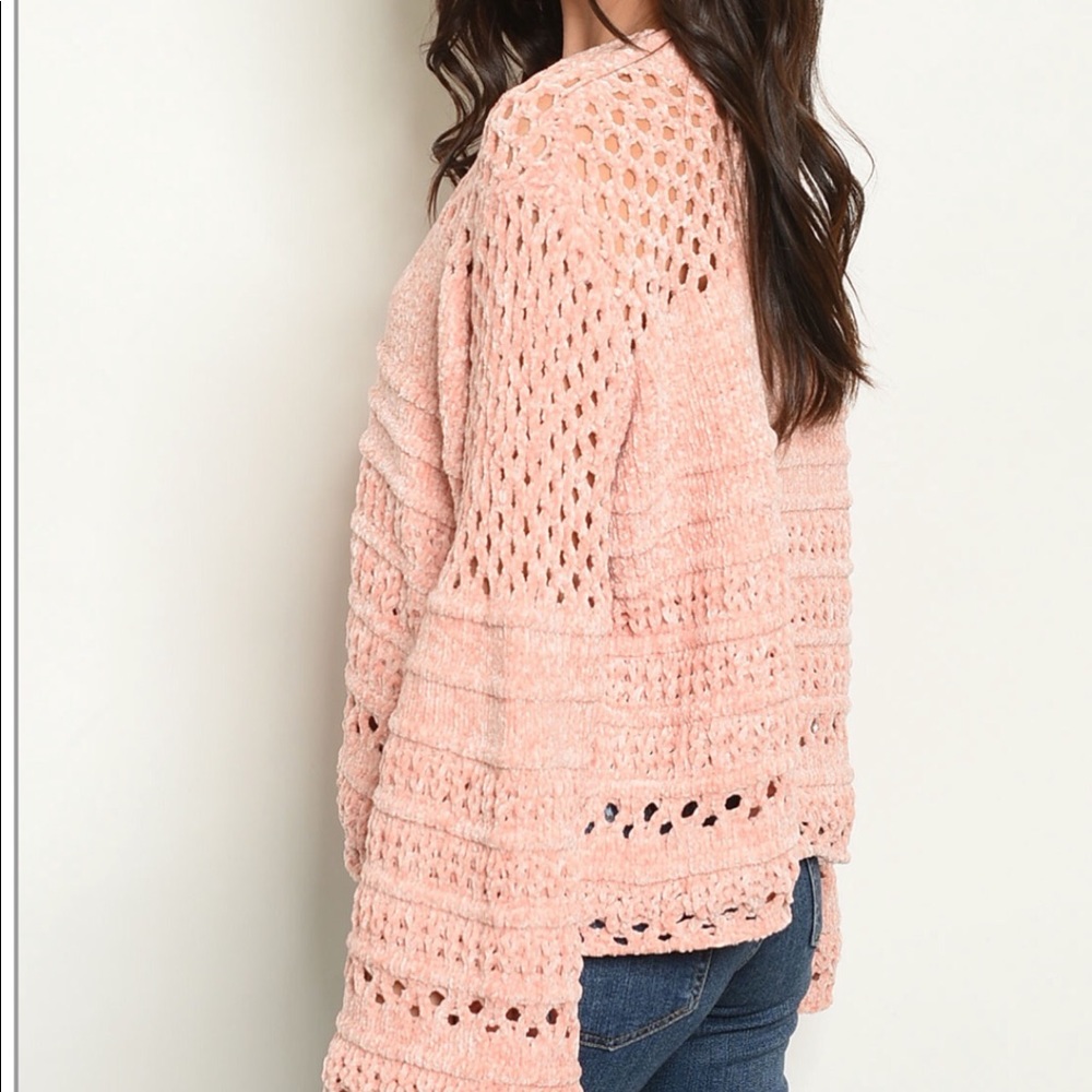5⭐️’s X3 Blush open knit Chenille New!! - Picture 4 of 8